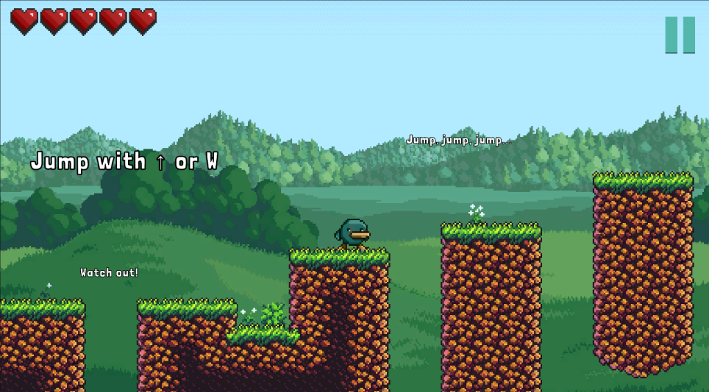 WorthFall Screenshot - Jumping platforms